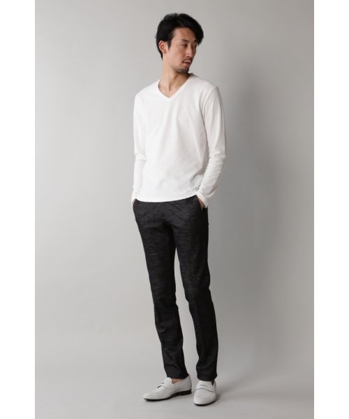 HIGH STREET∴先染メコットンラミースラックス