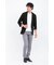 HIGH STREET∴４WAYエアリーバーク柄リンクス７分袖ジャケット