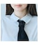 【人気追加】ビジューネクタイ付きシャツ