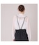 ワイドシルエットサロペットパンツ/ BLACK