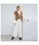 【モデル美香着用】ワイドシルエットサロペットパンツ/WHITE