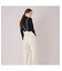 【モデル美香着用】ワイドシルエットサロペットパンツ/WHITE