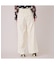 【モデル美香着用】ワイドシルエットサロペットパンツ/WHITE