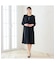【洗える・3L/4Lサイズあり】漆黒 袖シフォンワンピース