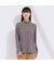 【M～4L】吸湿発熱ハイネックボーダーＴシャツ