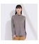 【M～4L】吸湿発熱ハイネックボーダーＴシャツ