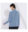 【M～4L】吸湿発熱ハイネックボーダーＴシャツ