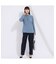 【M～4L】吸湿発熱ハイネックボーダーＴシャツ