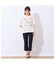 【洗える・綿100%】花刺繍AラインTシャツ