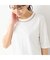 【洗える・綿100%・日本製】ハシゴ刺繍コットンTシャツ
