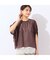 【洗える】シアーギンガムチェックワイドブラウス