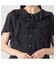【洗える・セットアップ可・M～3Lサイズ】ドット柄フリルブラウス