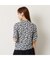 【洗える】フラワープリントボートネックTシャツ
