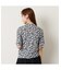 【洗える】フラワープリントボートネックTシャツ