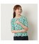 【洗える】フラワープリントボートネックTシャツ