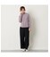 【洗える】吸湿発熱ボーダーハイネックTシャツ