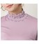 【洗える】フリルハイネックTシャツ