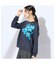 【M～4L/セットアップ対応】ウォッシャブルフラワープリントTシャツ