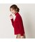 【洗える】起毛ジャカードハイネックTシャツ