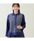 【洗える・アンサンブル可・L～3Lサイズ】裏起毛刺繍カーディガン