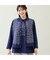 【洗える・アンサンブル可・L～3Lサイズ】裏起毛刺繍カーディガン