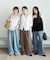 GOODデニムレースワイドパンツ/822009