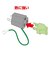 TAP-AD8BK 3P→2P 電源 変換プラグ アダプター アース付き