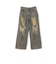 【LTXC】ダメージデニムワイドパンツ