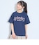 【秒かわトップス】【GOODPRICE】【綿100%】カレッジフラワー半袖T
