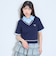 【洗える】フェイクレイヤード半袖ニットシャツ