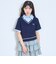【洗える】フェイクレイヤード半袖ニットシャツ