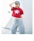 【LTXC/綿100%/GOODPRICE】スターモチーフスプレー半T