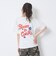 【秒かわトップス】【GOODPRICE】【綿100%】発泡フラワーロゴ半袖T