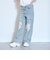 【LTXC】レースダメージデニムワイドパンツ