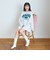 カレッジロゴミニ裏長袖ハーフパンツ上下セット