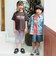 【親子リンク】USED風加工ロゴ半袖Tシャツ