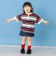 鹿の子ボーダーヘンリービッグ半袖ポロシャツ