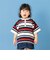鹿の子ボーダーヘンリービッグ半袖ポロシャツ