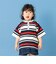 鹿の子ボーダーヘンリービッグ半袖ポロシャツ