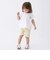 【プティプラ】アルファベット袖フリルTシャツ