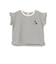 【プティプラ】アルファベット袖フリルTシャツ