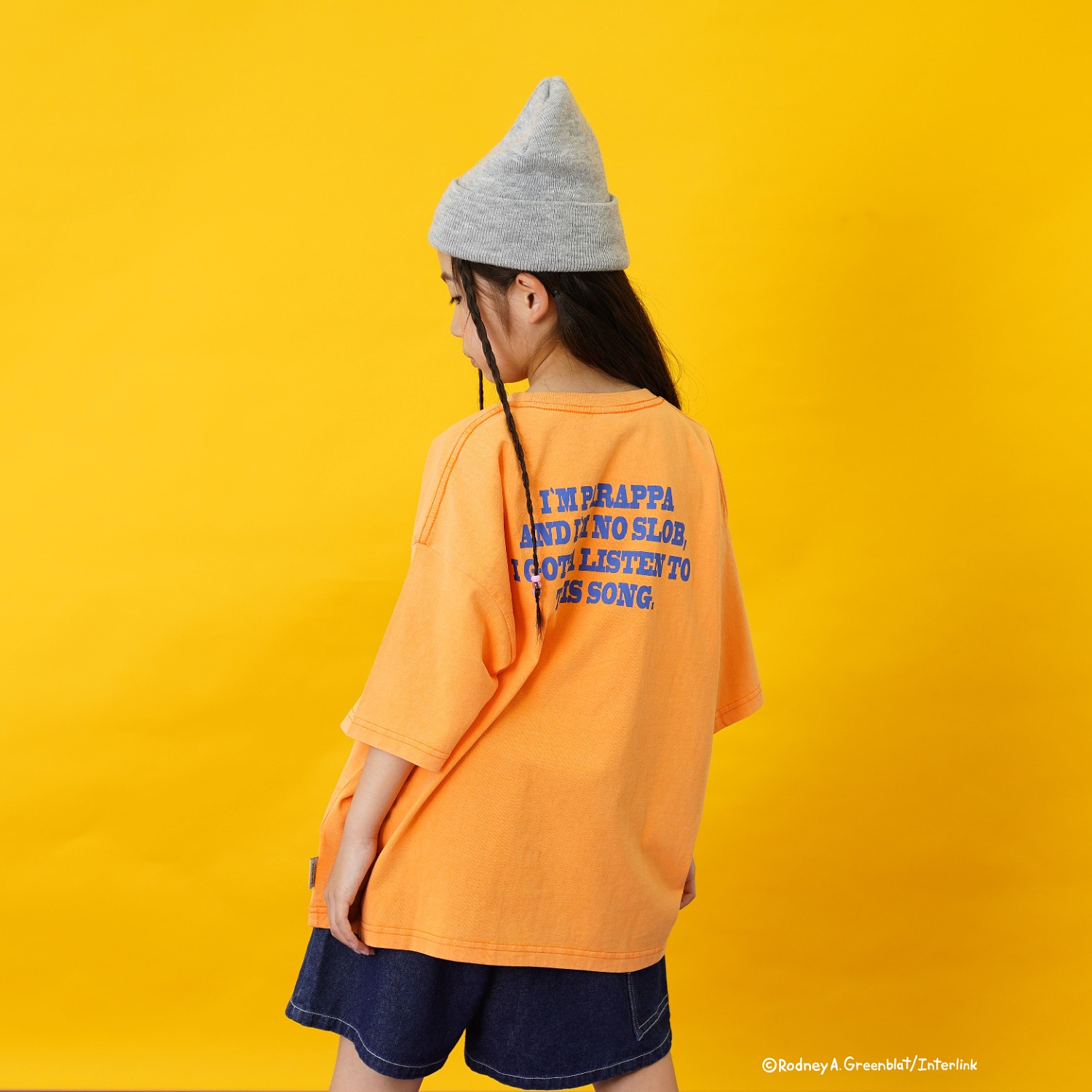 【パラッパラッパー】カラーワイド配色ロゴ半袖Tシャツ