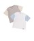 袖異素材ワイドシルエット半袖Tシャツ