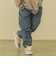 のびのびカットツイルテーパードパンツ