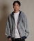 【限定】DEARLAURE/DENIM PARKA JK D25F-0105 デニム パーカー ジャケット ジップアップ フーディー ウォッシュ加工 ヴィンテージ風 ディアローレル メンズ ムラサキスポーツ限定