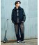 【限定】DEARLAUREL× Pla-Jac/VARSITY JACKET D25F-0102 スタジアム ジャケット 防風 スタジャン アウター ディアローレル×プラジャック メンズ ムラサキスポーツ限定