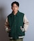 【限定】DEARLAUREL× Pla-Jac/VARSITY JACKET D25F-0102 スタジアム ジャケット 防風 スタジャン アウター ディアローレル×プラジャック メンズ ムラサキスポーツ限定
