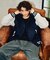 【限定】DEARLAUREL× Pla-Jac/VARSITY JACKET D25F-0102 スタジアム ジャケット 防風 スタジャン アウター ディアローレル×プラジャック メンズ ムラサキスポーツ限定