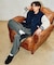 【限定】DEARLAUREL× Pla-Jac/VARSITY JACKET D25F-0102 スタジアム ジャケット 防風 スタジャン アウター ディアローレル×プラジャック メンズ ムラサキスポーツ限定