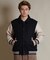 【限定】DEARLAUREL× Pla-Jac/VARSITY JACKET D25F-0102 スタジアム ジャケット 防風 スタジャン アウター ディアローレル×プラジャック メンズ ムラサキスポーツ限定